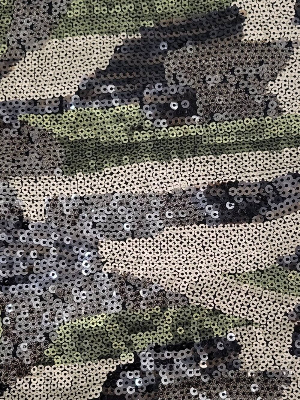 Stella & Dot Sequined Camouflage  Multicolor Zipper Gem  Lining card holder bag